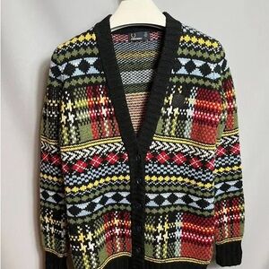 Fred Perry Colorful Geometric Cardigan